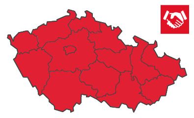 Mapa odtahů vozidel Česká republika